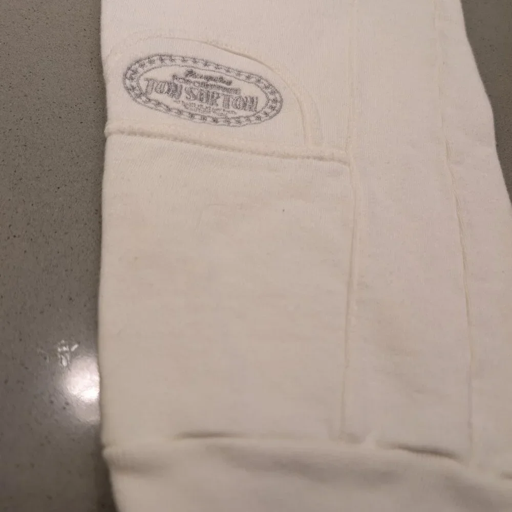 Sm Vtg 80s Ton Sur Ton Sweat pants Off White LOGO  Pockets Jogger streetwear